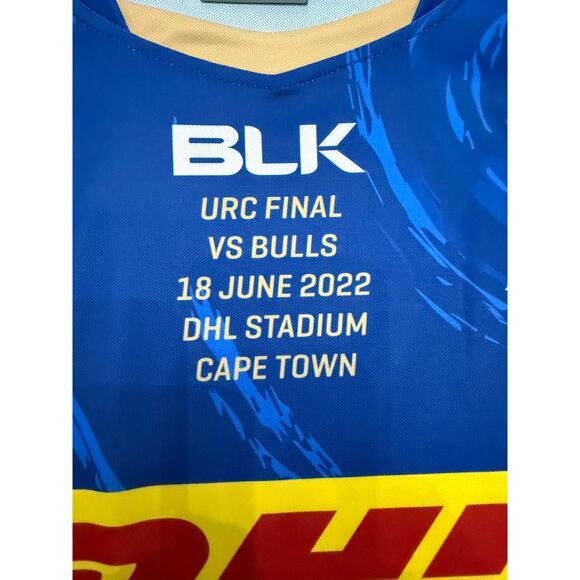 DHL Stormers 2022 URC Champions Jersey #32/500 BLK 5XL Rugby Shirt - Picture 3 of 10